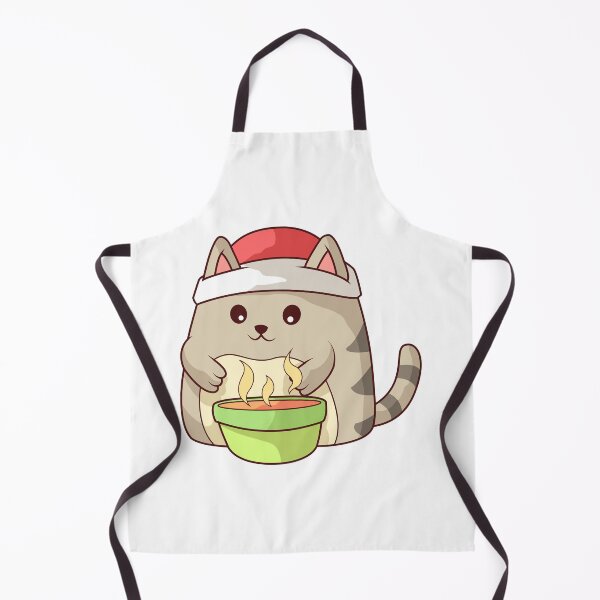 Item preview, Kawaii cat in a hat eats soup from a bowl designed and sold by MagicStrawberry.
