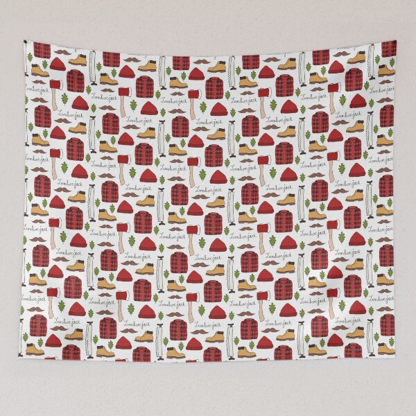 Item preview, lumberjack doodle pattern designed and sold by zizimentos.