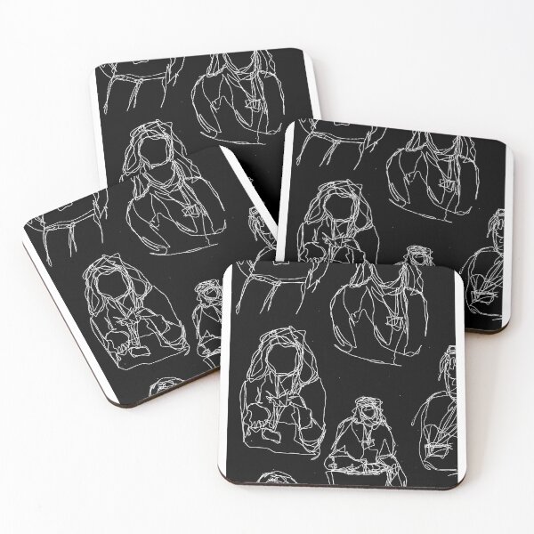 Item preview, line drawing women sitting inverted designed and sold by terididcote.