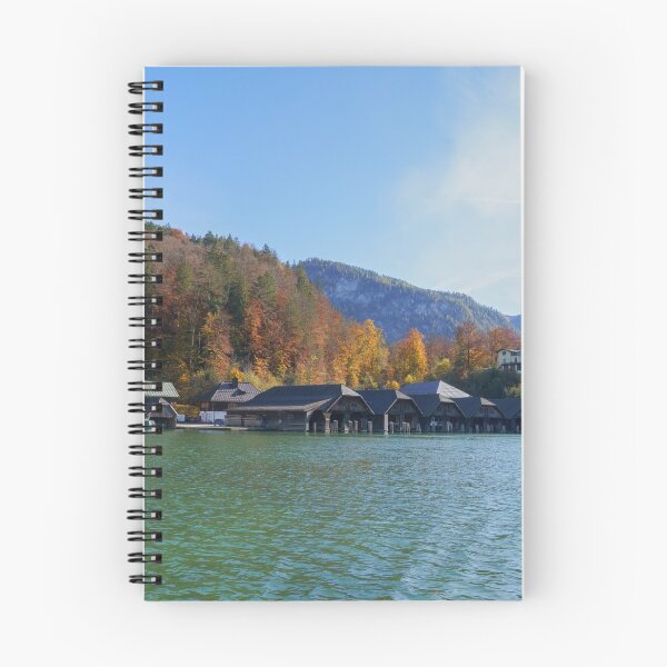 Item preview, Boats Houses At The Koenigssee Malerwinkel designed and sold by rawshutterbug.