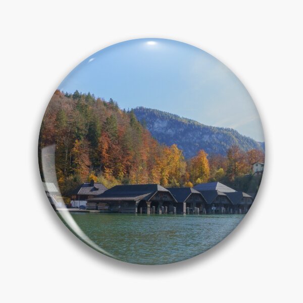 Item preview, Boats Houses At The Koenigssee Malerwinkel designed and sold by rawshutterbug.