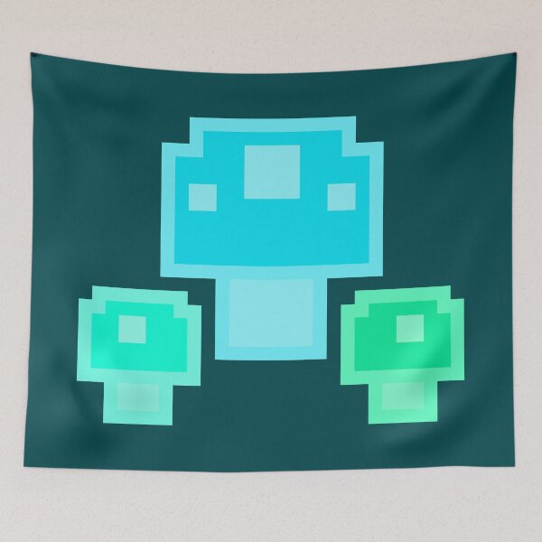 Item preview, Cute Glowing Cyan Mushrooms designed and sold by rin3d .