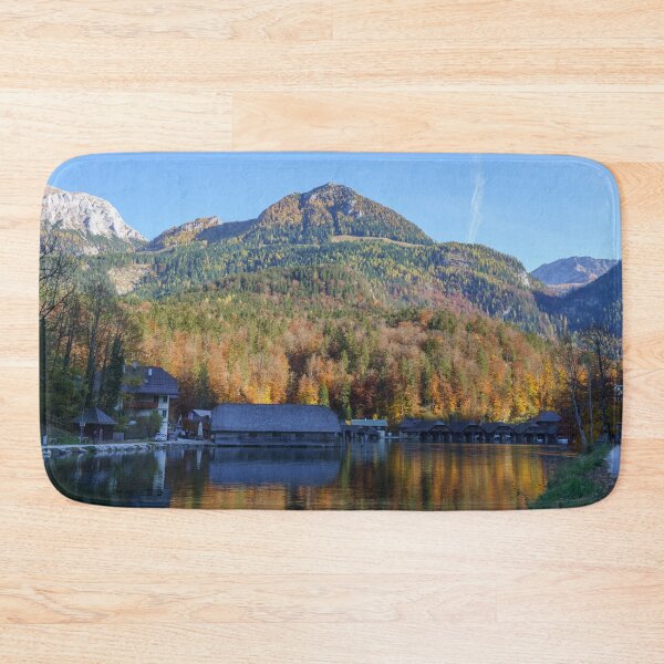 Item preview, Boats Houses At The Koenigssee Malerwinkel designed and sold by rawshutterbug.