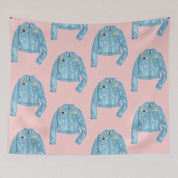Item preview, Jean Jacket with Enamel Pins designed and sold by jenbucheli.