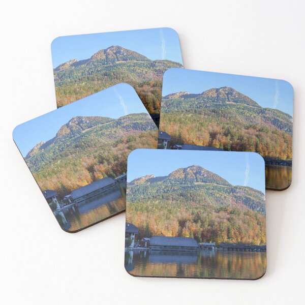 Item preview, Boats Houses At The Koenigssee Malerwinkel designed and sold by rawshutterbug.
