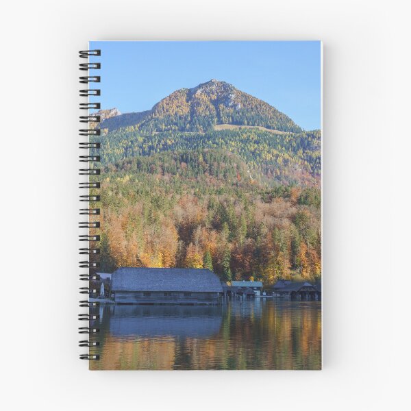 Item preview, Boats Houses At The Koenigssee Malerwinkel designed and sold by rawshutterbug.