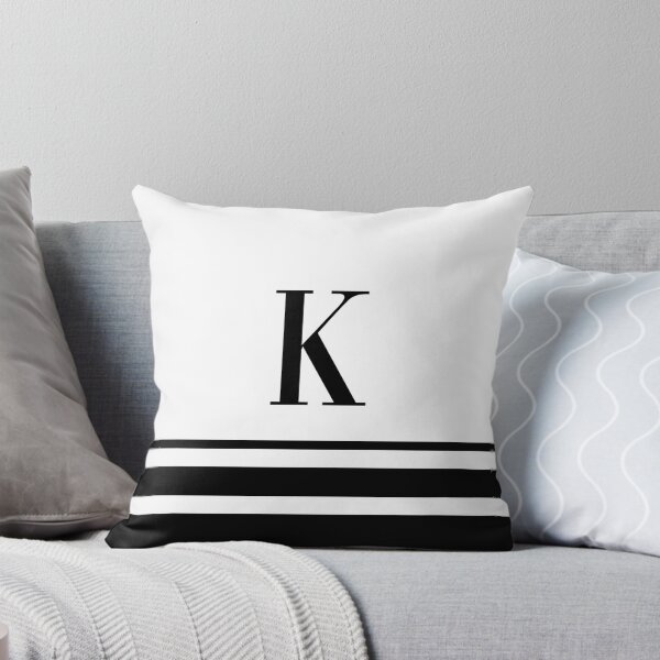 Item preview, Black Stripes Initial Letter K designed and sold by TimelessChic.