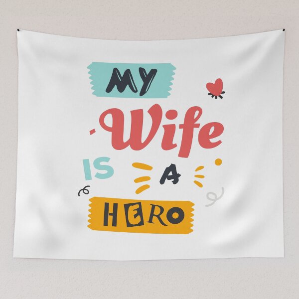 Item preview, My wife is a hero ! designed and sold by MK3DESIGN.