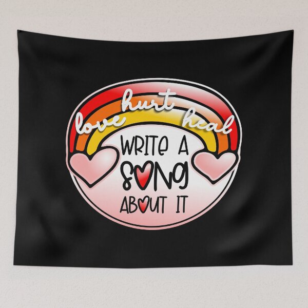 Item preview, Love, hurt, heal, songwriting designed and sold by DeliriousSteve.