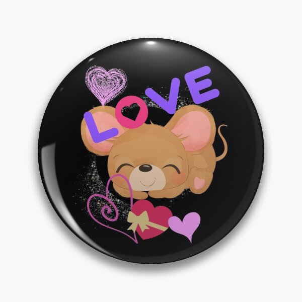 Item preview, Cute Baby Mouse Cartoon Heart Love Design designed and sold by EarthArtDesigns.