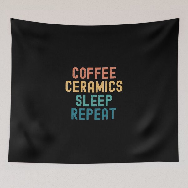 Item preview, Coffee Ceramics Sleep Repeat - Funny Ceramics & Coffee Gift designed and sold by kindxinn.
