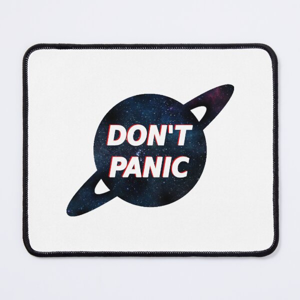 Item preview, Don't Panic - Galaxy Ringed Planet Badge designed and sold by yinon-h.