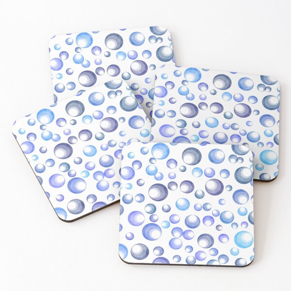 Item preview, Random digital bubbles in shades of blue designed and sold by PuzbieArts.