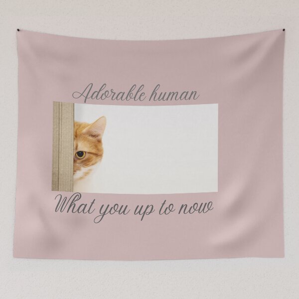 Item preview, Adorable Human cat asking What you up to now designed and sold by MindsetDesign.