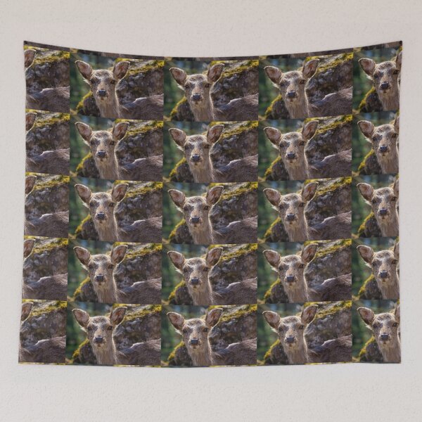 Item preview, Sika deer portrait designed and sold by Lyl Dil Creations.