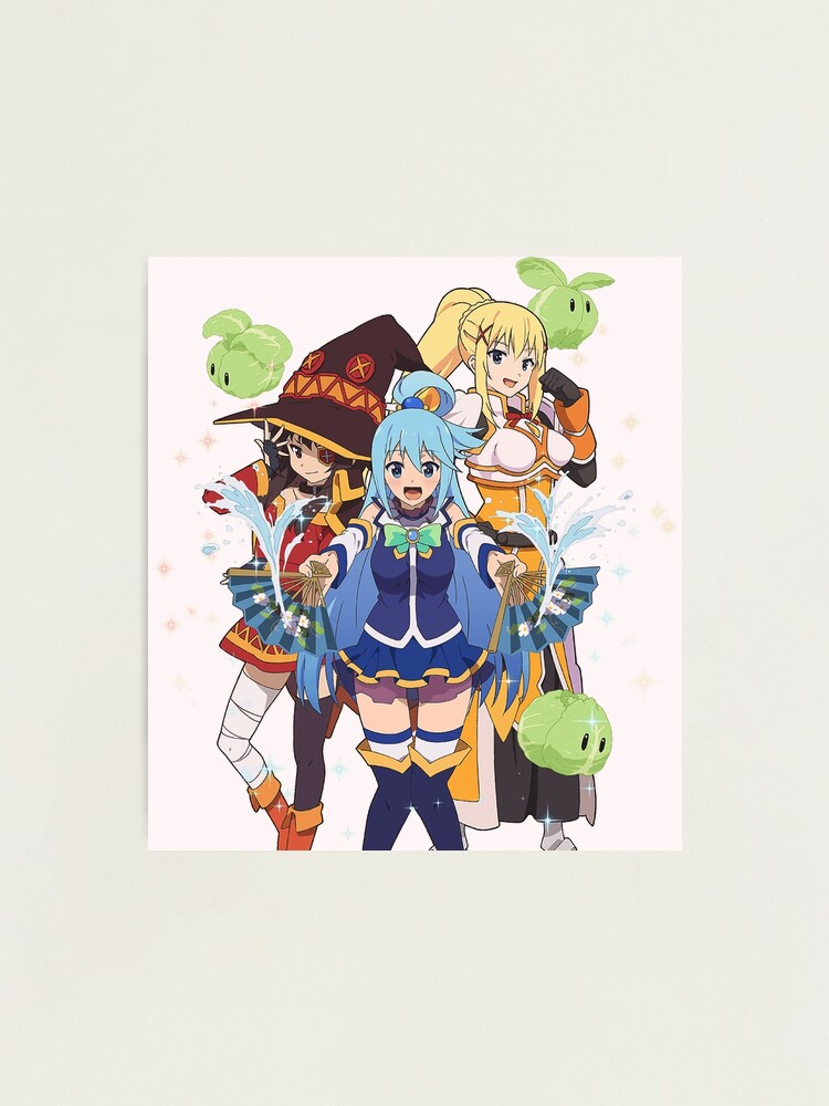 Konosuba Megumin Aqua Darkness Kazuma Sato Photographic Print for