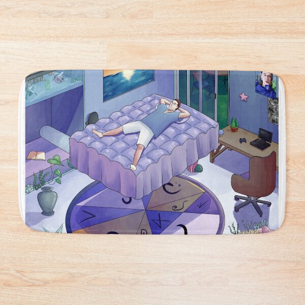 Item preview, Guy chillin in floating bed in his room designed and sold by croscreates.