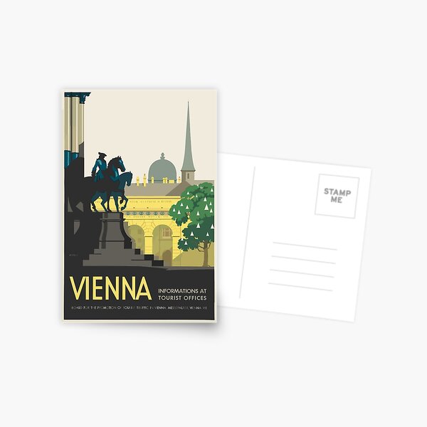 Vintage Travel Poster Vienna Postcard