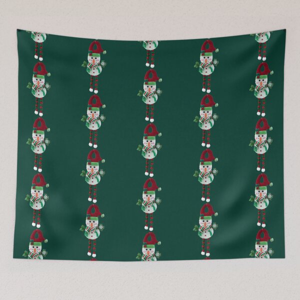 Item preview, Papá Noel de nieve colgante navideño con mantón en verde BG designed and sold by LoloTrends.