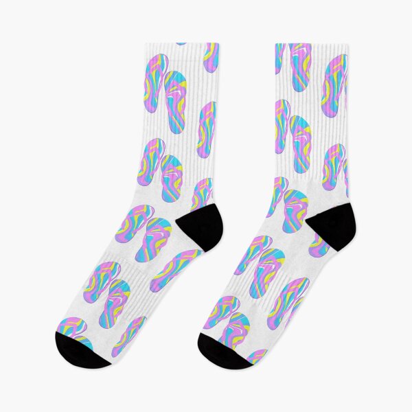 Item preview, Retro Summer Ice Cream Swirl Flip Flops designed and sold by KathrinLegg.