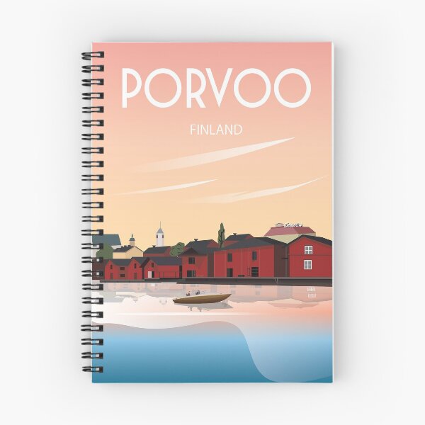Item preview, Porvoo Finland travel poster designed and sold by Arctic frame studio.