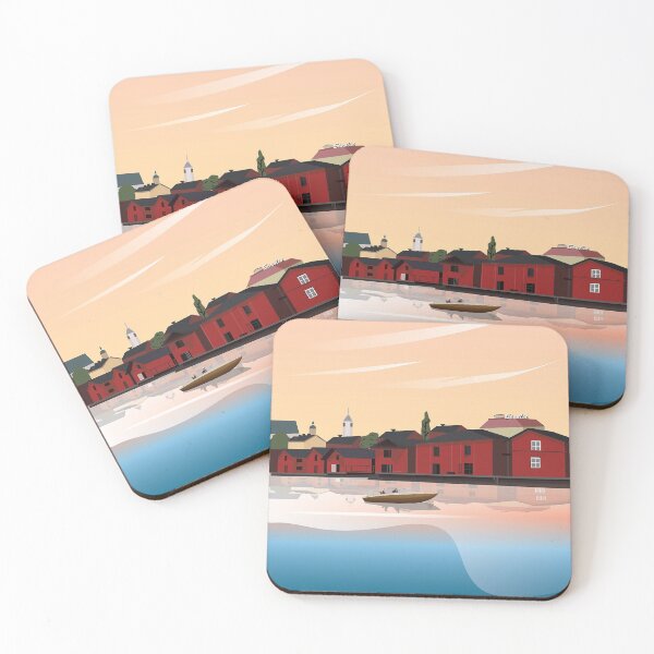 Item preview, Porvoo Finland travel poster designed and sold by Arctic frame studio.