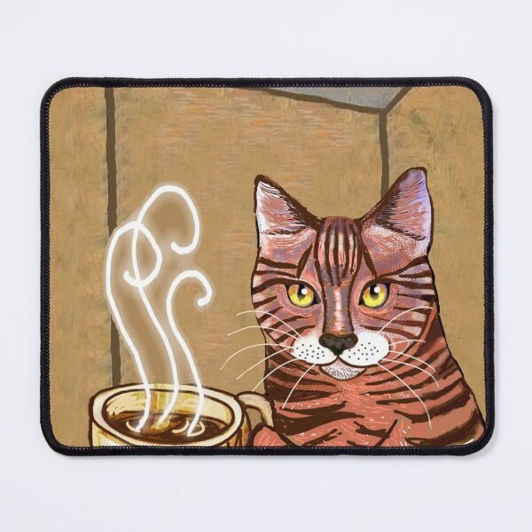 Item preview, Happy Cat in Coffe Time, art by Miguel Matos Official designed and sold by MiguelMatosArt.