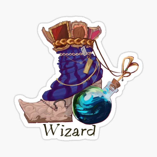 D&D Wizard Boot Sticker