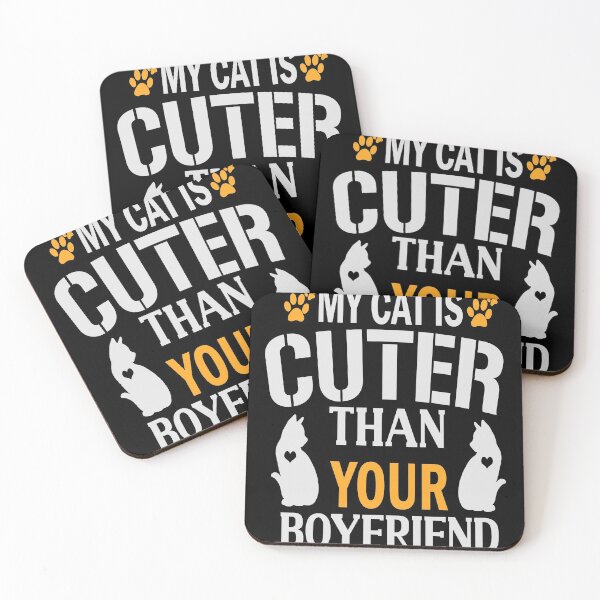 Item preview, My Cat Is Cuter Than Your Boyfriend - Funny Cat and kitten Lovers designed and sold by mohalaz.