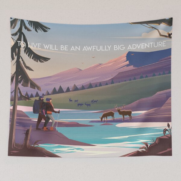 Item preview, Camping Hiking forest poster designed and sold by Arctic frame studio.