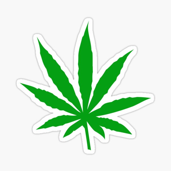 Marijuana Leaf Sticker