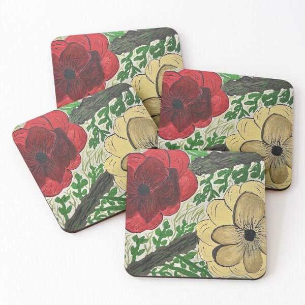 Item preview, Red Yellow Flowers designed and sold by Watercolorwear.