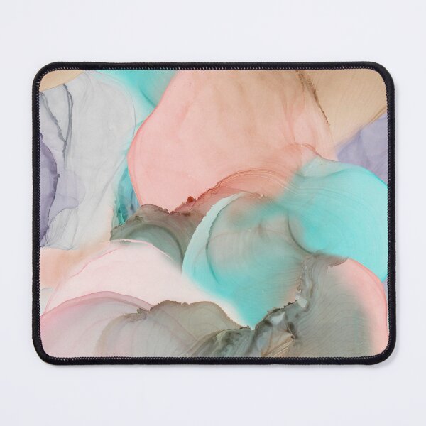 Item preview, Flowing ink seamless patterns from delicate turquoise to beige designed and sold by ANAKOTO.