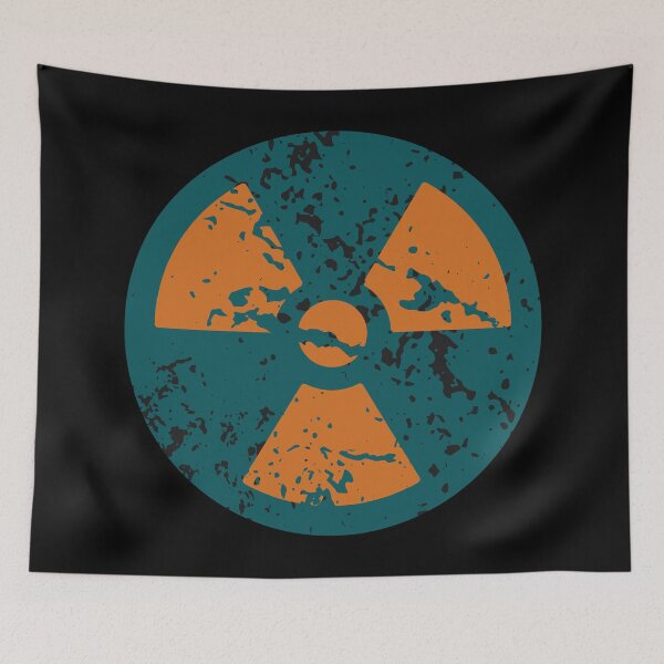 Item preview, Vintage Teal and Orange Radiation Sign Streetwear designed and sold by pallkris.