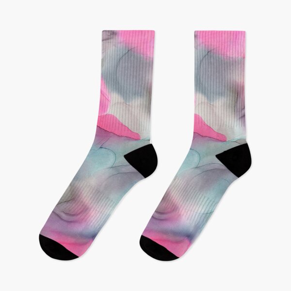 Item preview,  Flowing ink seamless pattern from pale gray to bright pink designed and sold by ANAKOTO.