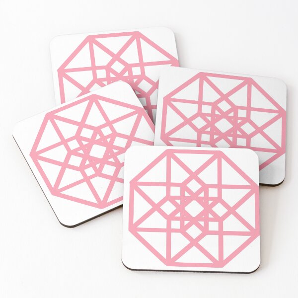 Item preview, Pink Hypercube outline designed and sold by Maths-4-Nerds.