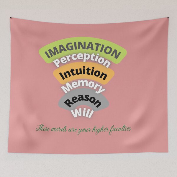 Item preview, Imagination,Perception,Intuition,Memory,Reason,Will These are your Higher Faculties designed and sold by MindsetDesign.