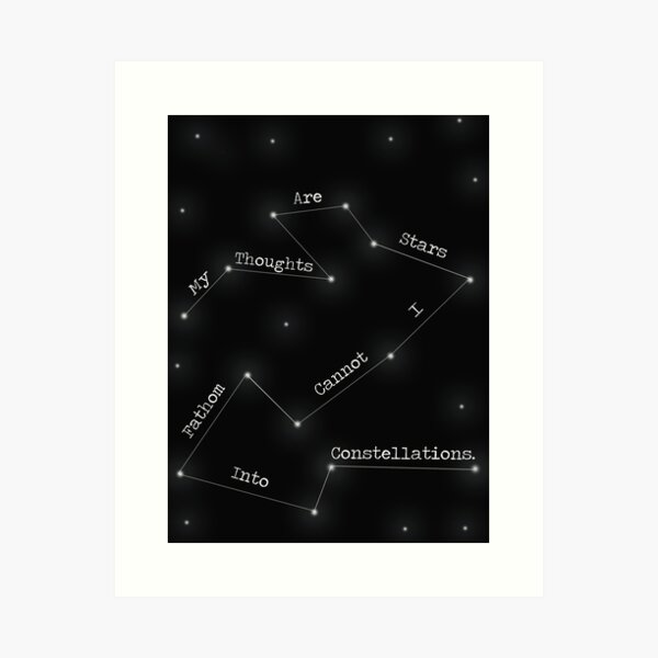 Item preview, ''My thoughts are stars I cannot fathom into constellations'' designed and sold by UzStore.