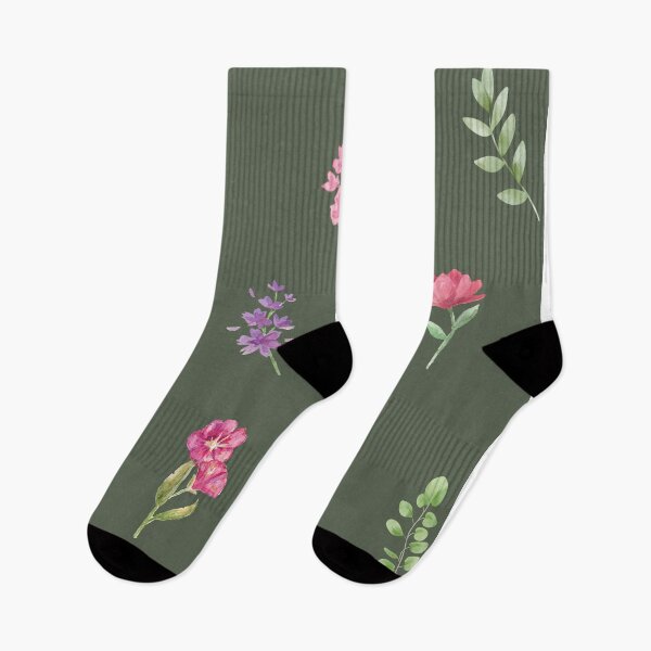 Item preview, Mixed Watercolor Green Leaves and Mixed Flowers designed and sold by silviaol.