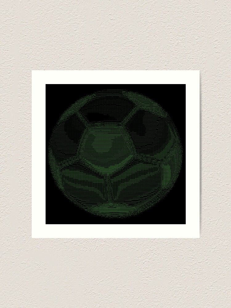 "Soccer Ball emoji Ascii Art" Art Print by typonquotes Redbubble