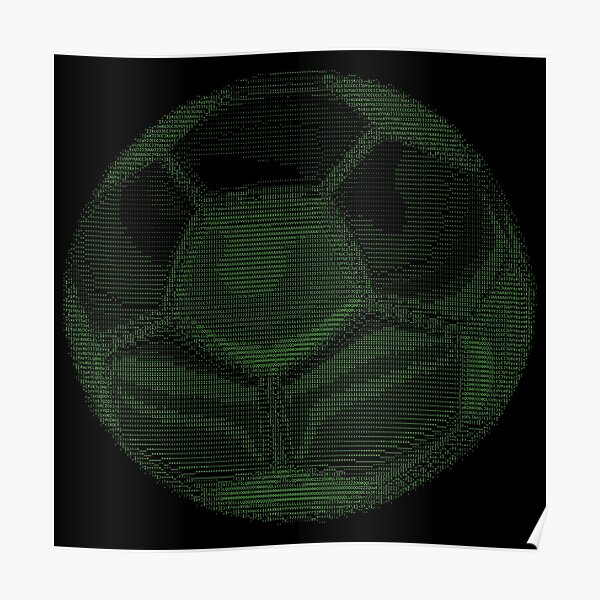 "Soccer Ball emoji Ascii Art" Poster for Sale by typonquotes Redbubble