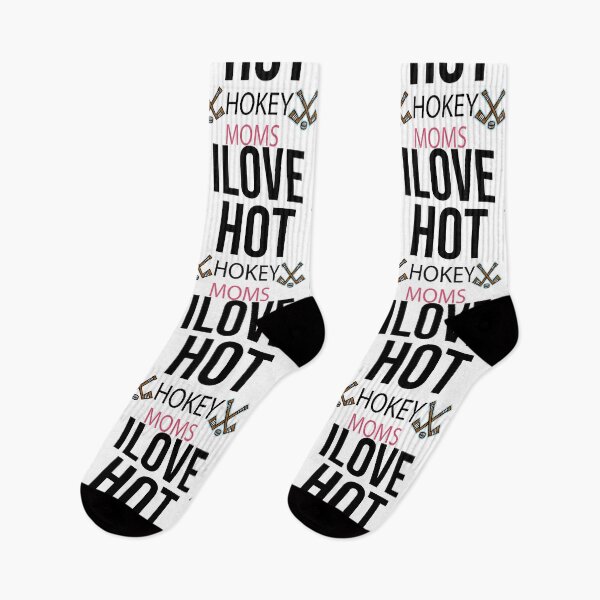 Item preview, I Love Hot Hockey Moms,Hockey Mom Mothers Day designed and sold by so01.