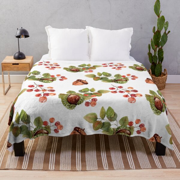 Item preview, Watercolor Nature Pattern - Acorns, Chestnuts and Berries designed and sold by silviaol.