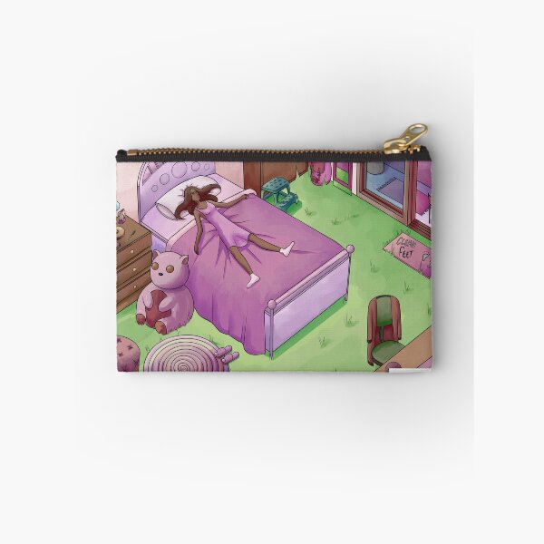 Item preview, Girl resting in pink room designed and sold by croscreates.