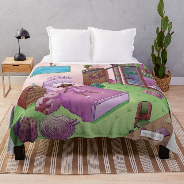 Item preview, Girl resting in pink room designed and sold by croscreates.