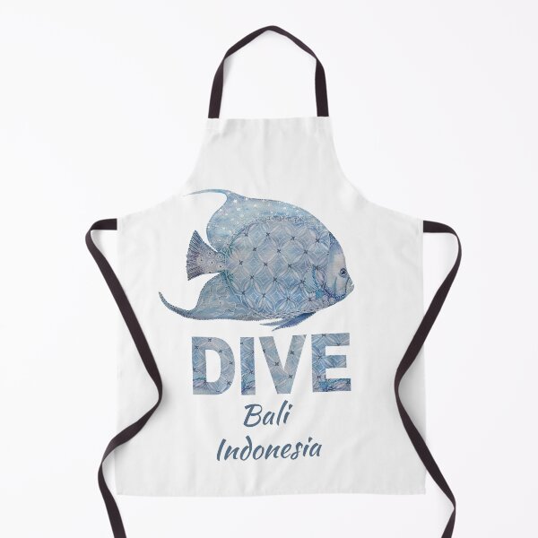 Item preview, Blue and White Angelfish Dive Bali designed and sold by batikandesigns.