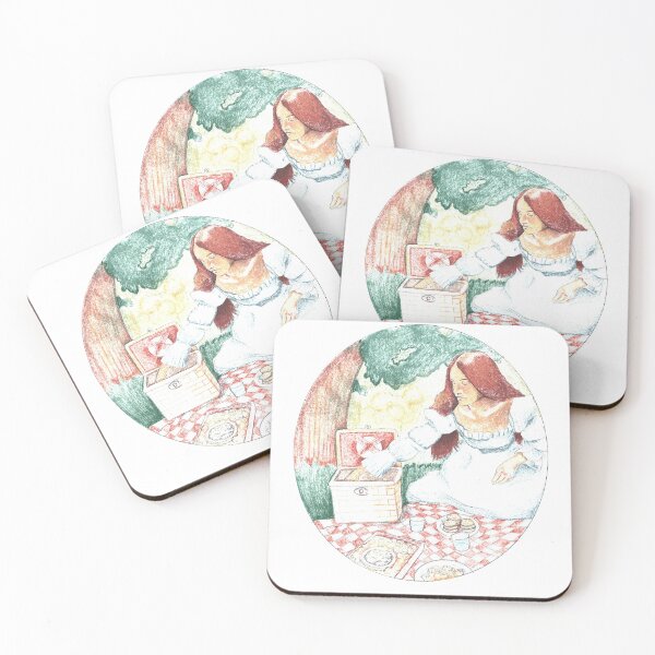 Item preview, Woman Has Picnic in Enchanted Forest designed and sold by abicomptonart.