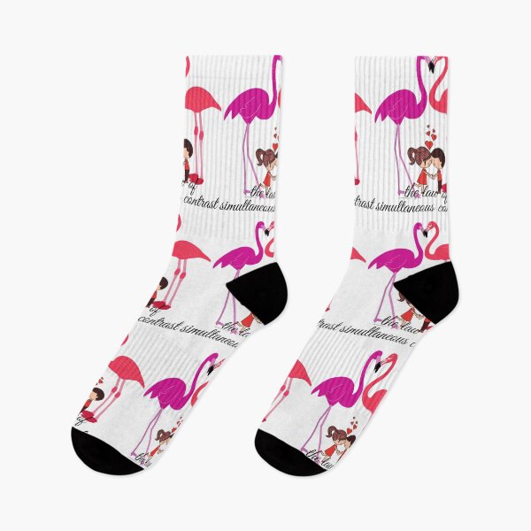 Item preview, Funny Contrast Flamingoes in love designed and sold by Hinny8.