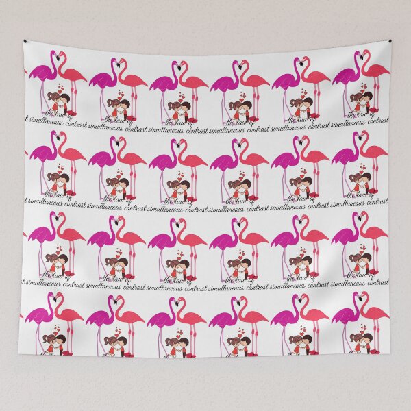 Item preview, Funny Contrast Flamingoes in love designed and sold by Hinny8.