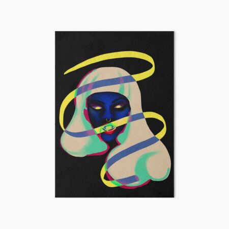 Item preview, Neon Ribbon Spinning Around Woman designed and sold by abicomptonart.